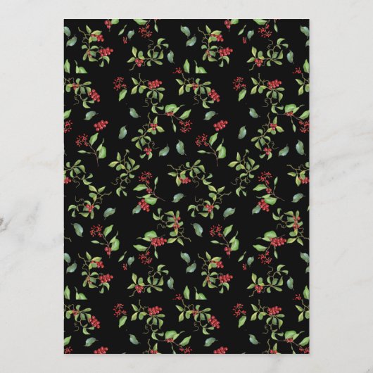 Kaart Rode bessen en winterfeestdag (Achterkant)