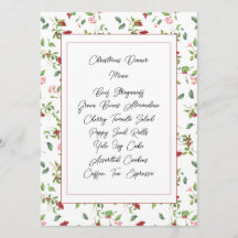 Kaart Rode bessen en winterfeestdag