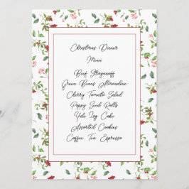 Kaart Rode bessen en winterfeestdag