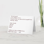 Kaart / Rode eekhoorn / Kerst (Achterkant)