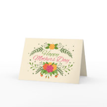 Kaart rode en Oranje grafische Rozen Moederdag