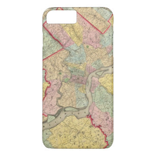 Kaart rond de stad Philadelphia Case-Mate iPhone Case