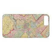 Kaart rond de stad Philadelphia Case-Mate iPhone Case (Achterkant (Horizontaal))