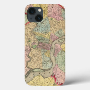 Kaart rond de stad Philadelphia Case-Mate iPhone Case