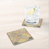 Kaart rond de stad Philadelphia Kartonnen Onderzetters (Insitu)