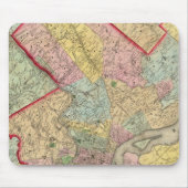 Kaart rond de stad Philadelphia Muismat (Voorkant)