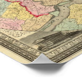 Kaart rond de stad Philadelphia Poster (Hoek)