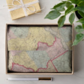 Kaart rond de stad Philadelphia Tissuepapier (Geschenk)