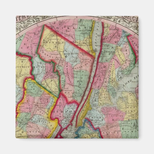 Kaart rond New York Magneet (Voorkant)