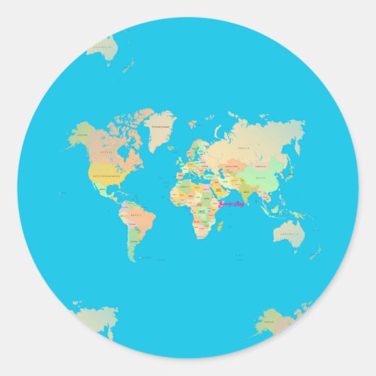 kaart ronde sticker (Voorkant)