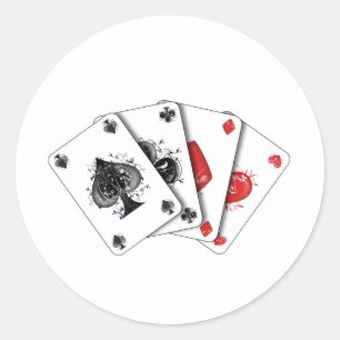 kaart ronde sticker