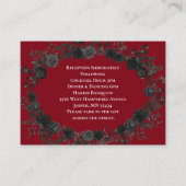 Kaart Rood en zwart Roos Gothic Wedding Enclosure (Voorkant)