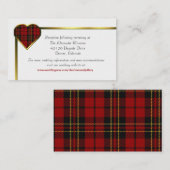 Kaart Rood en zwarte Pset Heart Wedding Enclosure (Voorkant / Achterkant)