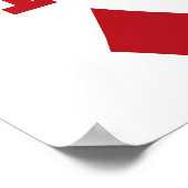 Kaart Roodspelige diamanten Poster (Hoek)