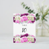 Kaart roos- en pony-roze tafel (Staand voorkant)