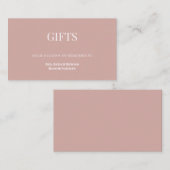 Kaart roos/White Cadeauregistratie (Voorkant / Achterkant)