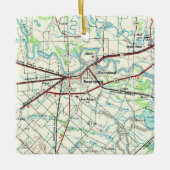  kaart Rosenberg TX Keramisch Ornament (Voorkant)