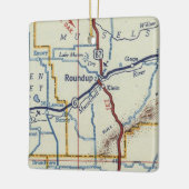 kaart Roundup Montana Keramisch Ornament (Links)