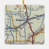 kaart Roundup Montana Keramisch Ornament (Voorkant)