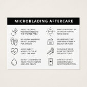 Kaart Roze Brows Aftercare PMU Brow Instructions (Achterkant)