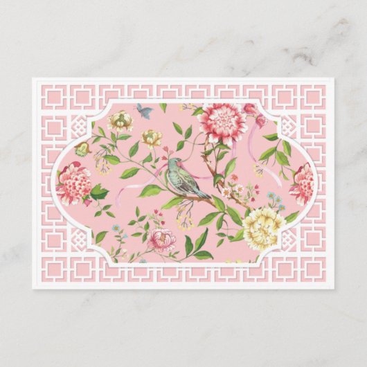 Kaart roze Chinoiserie - Details Enclosure - Trian (Achterkant)