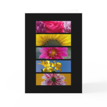 Kaart - Roze & Gele Macrobloemen