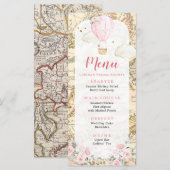 kaart Roze luchtballon Onederful Birthday (Voorkant / Achterkant)