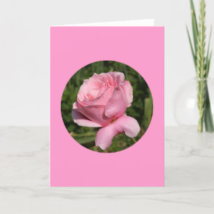 Kaart, "Roze Roos in Cirkel" N-1 Kaart