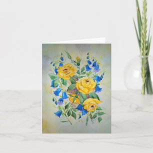 Kaart Rozen en Blue Bells