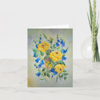 Kaart Rozen en Blue Bells
