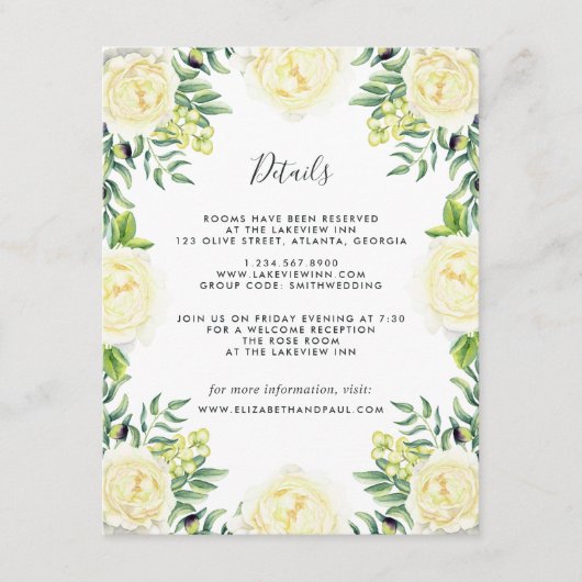 Kaart rozen en Olijfweddenschappen (Voorkant)