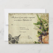 Kaart RSVP-respons - Gele zandkorrels (Achterkant)