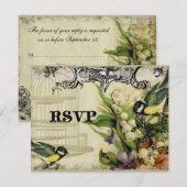 Kaart RSVP-respons - Gele zandkorrels (Voorkant / Achterkant)