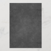 Kaart Rustic Black Chalkboard Menu (Achterkant)