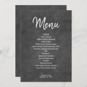 Kaart Rustic Black Chalkboard Menu (Voorkant / Achterkant)