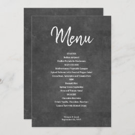 Kaart Rustic Black Chalkboard Menu