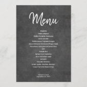 Kaart Rustic Black Chalkboard Menu (Voorkant)