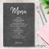 Kaart Rustic Black Chalkboard Menu