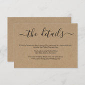 Kaart Rustic Kraft (Voorkant / Achterkant)