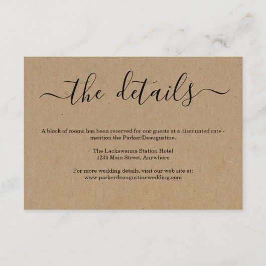 Kaart Rustic Kraft (Voorkant)