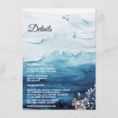 Kaart Rustic Ocean Wedding Details Enclosure (Voorkant)