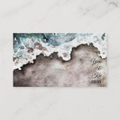 Kaart Rustic Ocean Wedding Website (Achterkant)