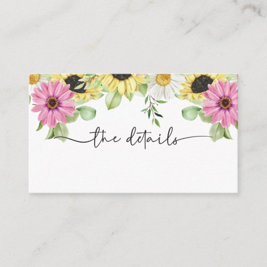 Kaart Rustic Sunflower Wedding Enclosure (Voorkant)