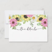 Kaart Rustic Sunflower Wedding Enclosure (Voorkant)