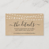 Kaart Rustic Wedding Details (Voorkant)