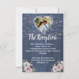 Kaart Rustic Wood Foto bruiloft