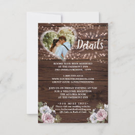 Kaart Rustic Wood Lichten Fotogegevens