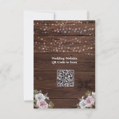 Kaart Rustic Wood Lichten Fotogegevens (Achterkant)