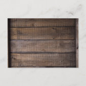Kaart Rustic Wood Wedding Reception (Achterkant)