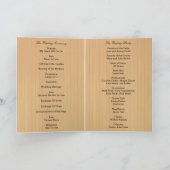 Kaart Rustic Wood Yellow Floral Butterfly Program (Binnen)